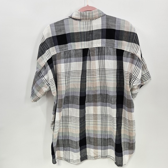 Carhartt Shirt Womens 1X Plaid Button Up Short Sleeve Loose Fit Workwear Top - Picture 4 of 11